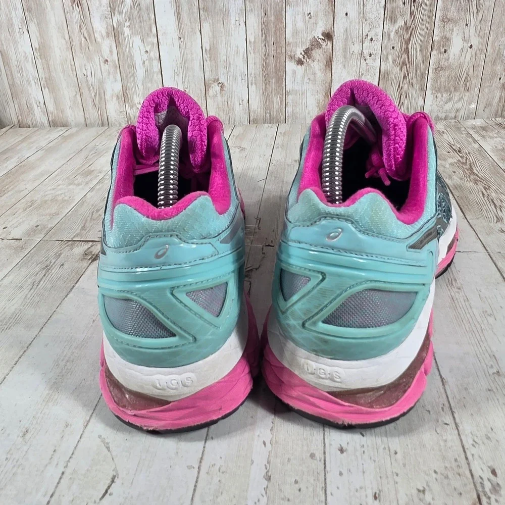 Asics Gel-Kayano 22 Womens‎ 9.5 Pink Teal Running Shoes T5A5N Stability Sneakers
